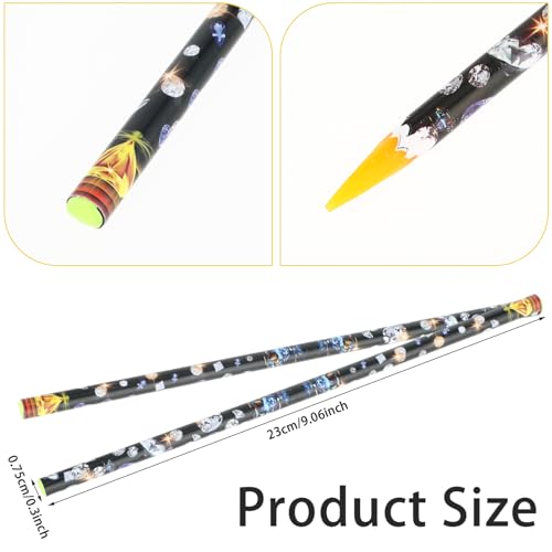 Mabor Rhinestone Picker Pencil Set - 4Pcs Wax Pens with Sharpener for Nail Art DIY Crafts