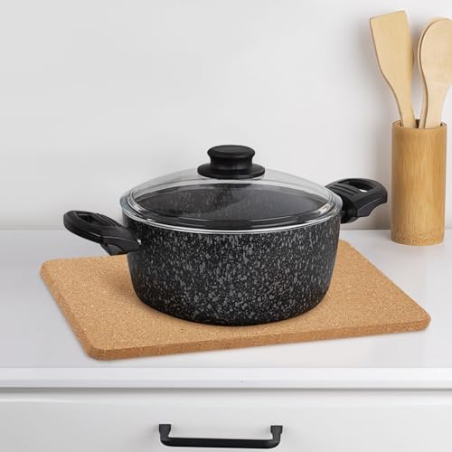 QPIX Rectangular Cork Trivets - 12" x 7" Heat Resistant Hot Pads (2 Pcs)