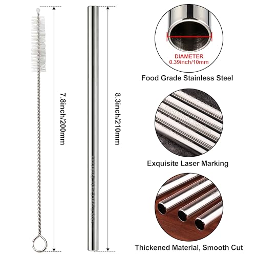 Mucostaw Metal Straw Replacement for Owala FreeSip 24 oz & 32 oz Bottles