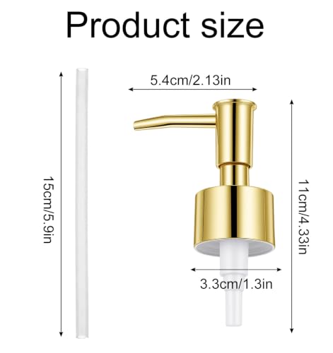 Acrbeli Gold Soap Dispenser Replacement Pump 28/400 2 Pack