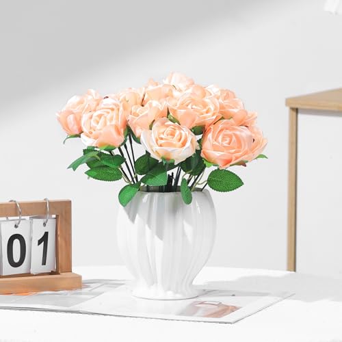 DIY Forever Rose Petals Kit - Light Champagne Satin Flowers for Wedding & Party Decor, 100 Pcs