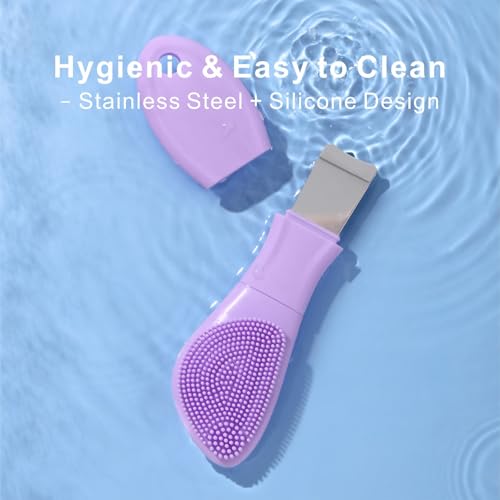 YEADMAL 2-in-1 Blackhead Remover & Silicone Face Scrubber (Purple)