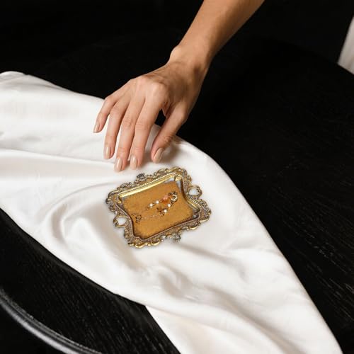 Gold Ring Holder Jewelry Dish - Elegant Trinket Tray for Rings