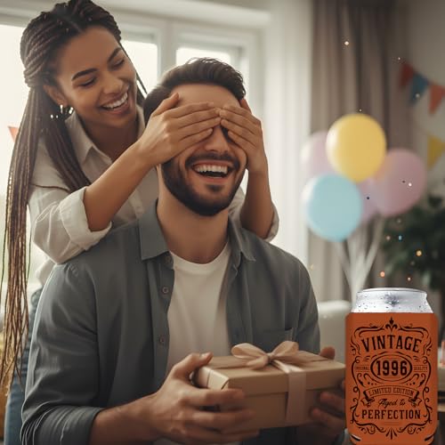 30th Birthday Gift for Men: 1996 Vintage Can Cooler Sleeves (2-Pack)