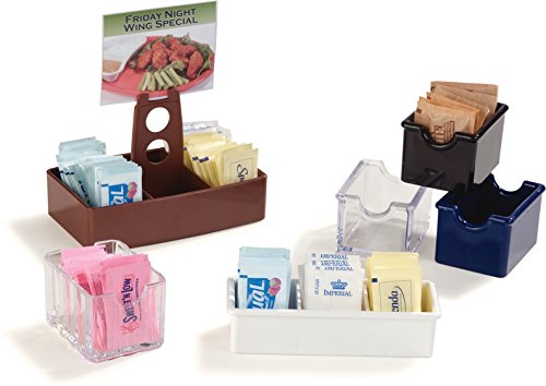 Carlisle Sugar Caddy - White Plastic Organizer for 20 Packets