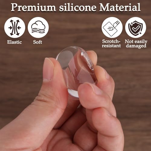 YOLCAR Dual-Size Silicone Nail Stamper Set with Scrapers for French Tip Art