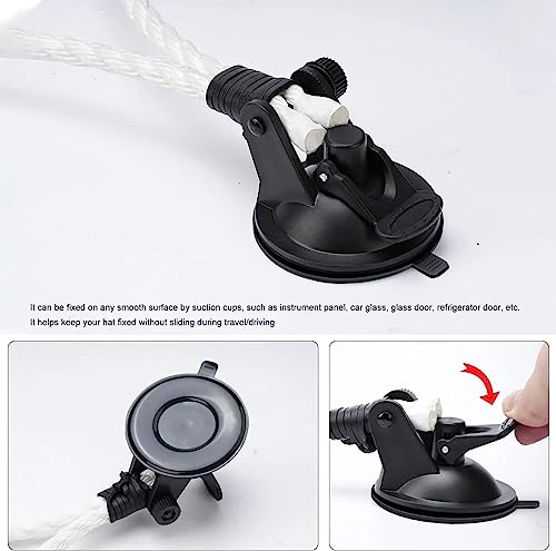 Gray Cowboy Hat Mount for Vehicle - Durable Suction Cup Holder