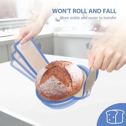 Silicone Bread Sling for Dutch Oven - 2 Pack Round, Dark Blue