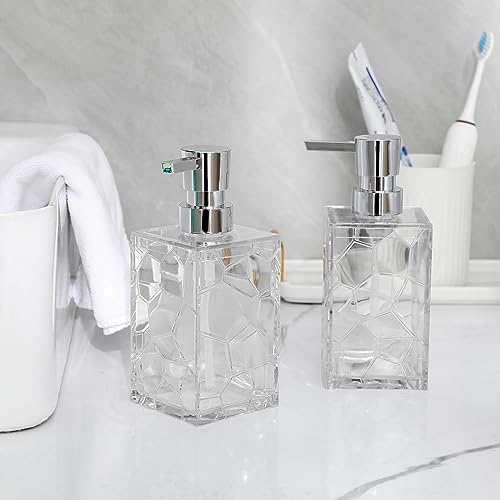 Clear Acrylic Pump Bottle Dispenser 10oz - 1 Pack for Lotion & Soap