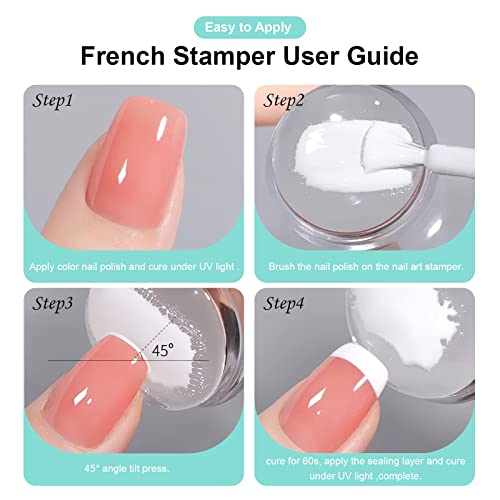 Clear Jelly Nail Art Stamper with Acrylic Scraper and Spare Head Kit