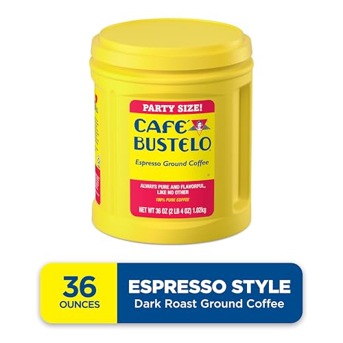 Café Bustelo Espresso Ground Coffee, Dark Roast - 36 Ounce Canister