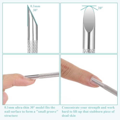 Russian Manicure Cuticle Pusher and Loop Tool Set with Sanding Pads