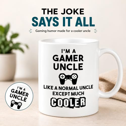 Funny Uncle Coffee Mug - Gamer Uncle Gift for Father's Day & Christmas