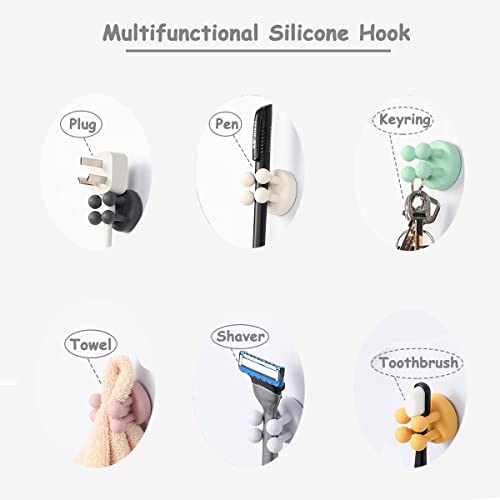 Silicone Waterproof Toothbrush Holders - 4 Pcs Mixed2 - Self-Adhesive