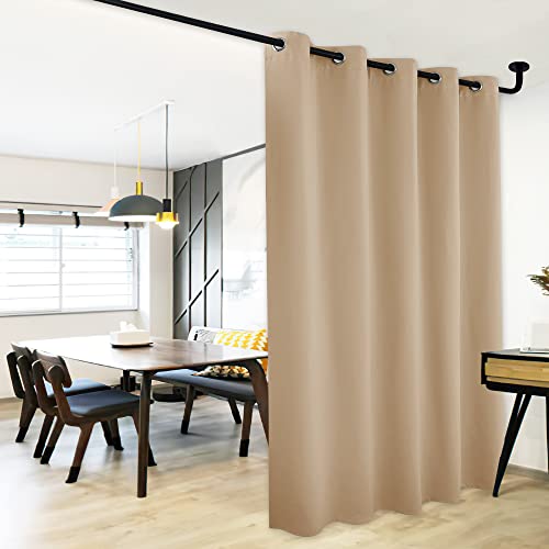 NICETOWN Blackout Sliding Door Curtains, 70x95 inches, Biscotti Beige