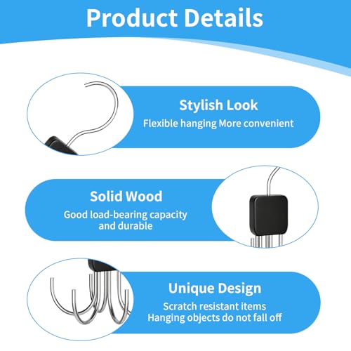 Hekmaden 360° Rotating Belt Hanger & Closet Organizer - 2 Pack