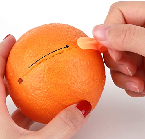 LUTER Plastic Orange Peeler Set Citrus Fruit Cutter Kitchen Gadget 8pcs