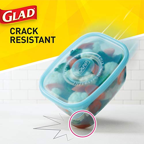 Glad FreezerWare Large 64oz Food Storage Containers with Lids, 2 Count Set