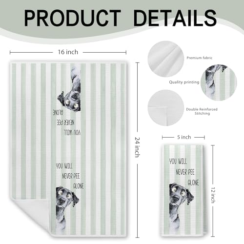 Funny Labrador Retriever Bathroom Hand Towel - 16x24in