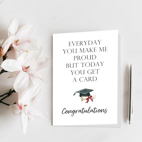 Funny Graduation Card for Son or Daughter - Humorous Congrats Card