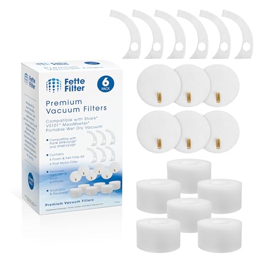 Foam Filter Kit for Shark VS101 MessMaster Wet Dry Vacuum - 6 Pack