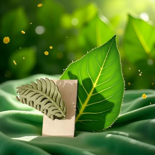 Green Leaf Hair Claw Clip 3.5 Inch Non-Slip Hair Jaw Clamp