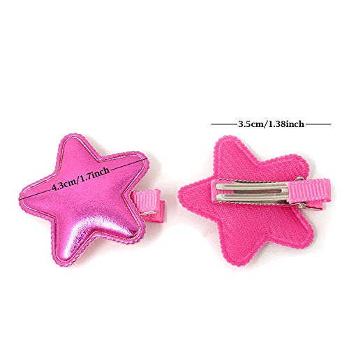 Honbay 12-Piece Shiny PU Leather Star Hair Clips & Hairpins