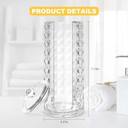 Acrylic Cotton Pads Holder - Easy Access Makeup Remover Organizer