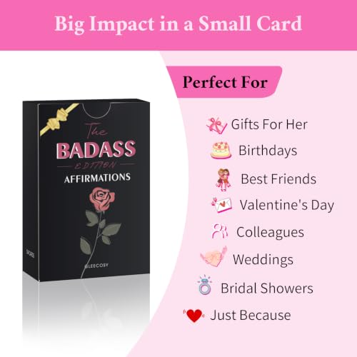 Badass Edition Black Affirmation Cards - Empowering Gifts for Women