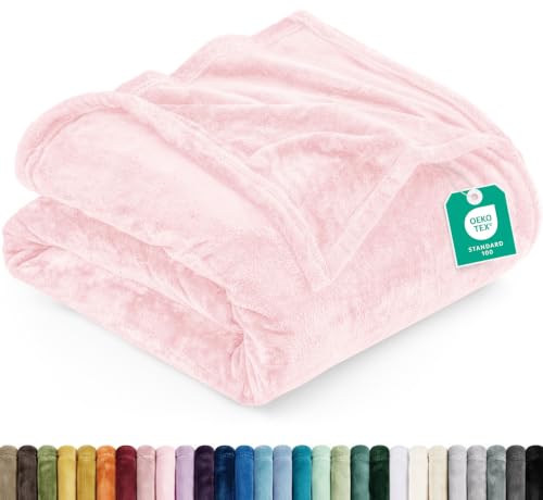 Utopia Bedding Ultra Soft Fleece Blanket Twin Size Pink 60x80
