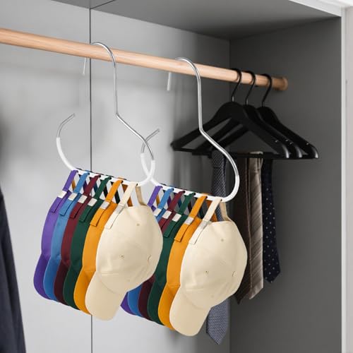 Durable Hat Organizer Hanger - 4pcs Anti-Slip Baseball Cap Storage
