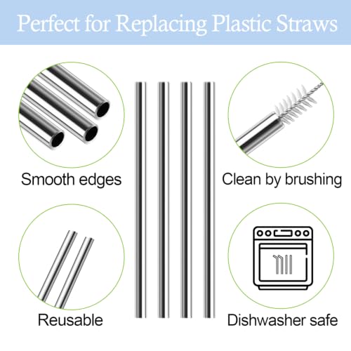 Reusable Metal Straws for Thermos Funtainer 12 oz Bottle
