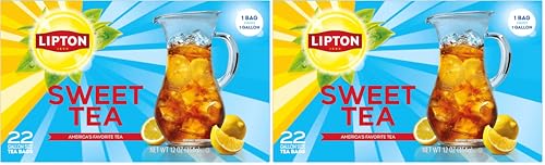 Lipton Southern Sweet Iced Tea Bags, Gallon Size, 22 Count