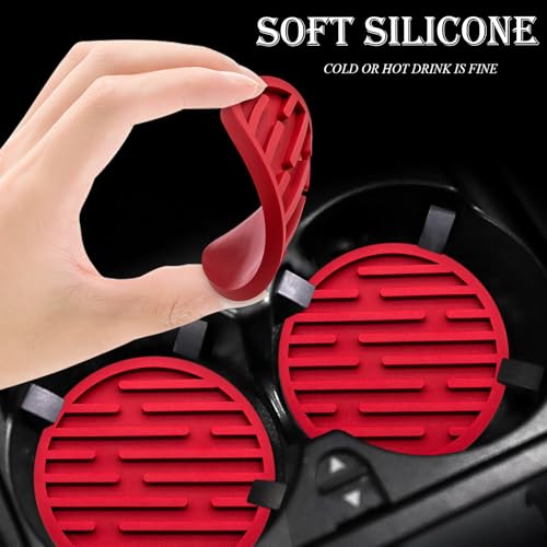 Anti-Slip Silicone Car Coaster Set - 2.75 Inch Drink Holder for Cars