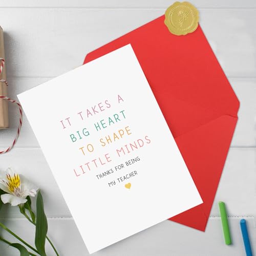 Funny Teacher Appreciation Card Gift with Envelope | 5x7 Inch