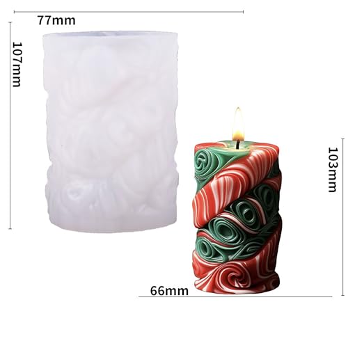 Silicone Wave Spiral Candle Mold for Resin Soap and Craft Making