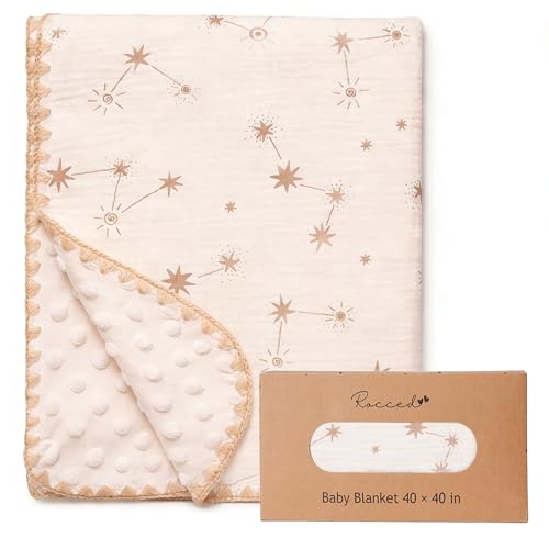 ROCCED Constellation Baby Blanket - Soft Cotton Muslin Swaddle 40x40