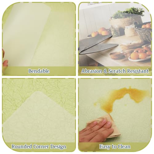 Clear Plastic Placemats - 10 Pack, 17x11 Inch Wipeable Table Mats