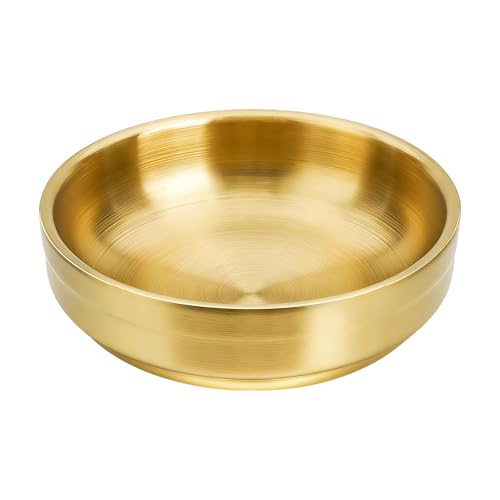Gold Stainless Steel Jewelry Tray - Small 3.5" Ring Holder Dish (Style 1)