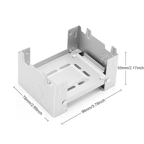 2 Pack Solid Fuel Stove Portable Compact Mini Foldable Solid Alcohol Spirit Wax Tablets Stand Burner for Camping Outdoor Backpacking Hiking Trekking Survival Picnic