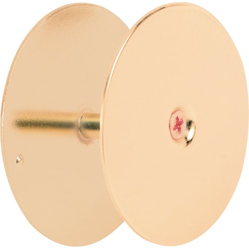 Prime-Line Steel Door Hole Cover Plate, 2-5/8 in. Brass Finish