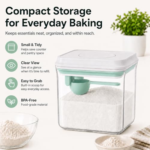 USYOGO Airtight Spice & Baking Soda Container - 500ml Stackable Jar