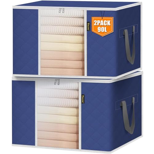 BALEINE 2-Pack 24 Gallon Clothes Storage Bags with Clear Window