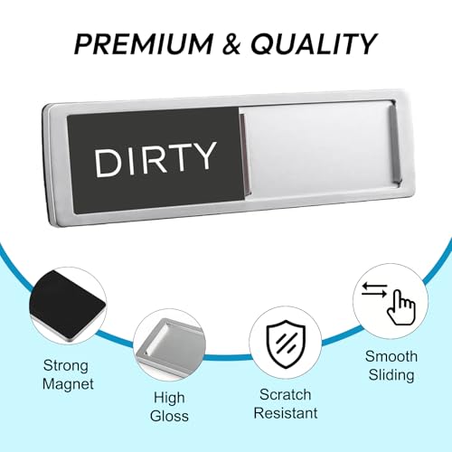 YewGarb Black & White Dishwasher Magnet - Clean & Dirty Indicator, Premium Quality