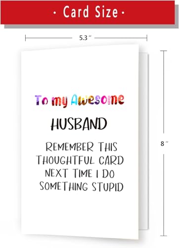 Funny Husband Birthday Card - Hilarious Anniversary & Father's Day Card