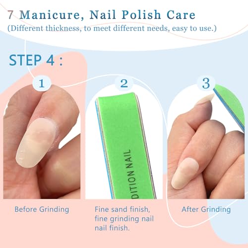 LNAUJS 6-Pack All-in-One Nail Buffer and Shaper for Smooth Shine