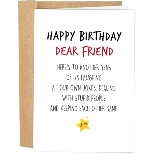 Funny Birthday Card for Best Friend - Laugh-Out-Loud Humor