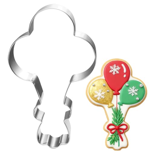 Auktosmn Balloon Cookie Cutter - 4.5" Stainless Steel Baking Mold