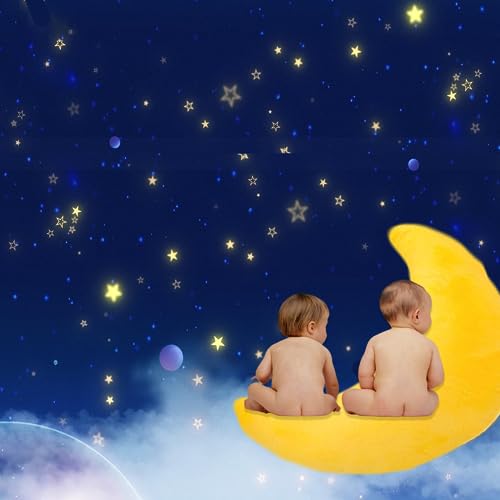 17.7-Inch Moon Shaped Plush Pillow - Soft Decorative Stuffed Toy