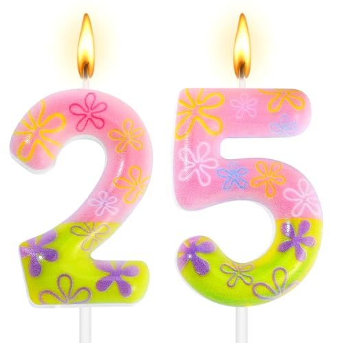 Number 25 Birthday Candle, Underwater Ocean Themed Cake Topper